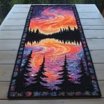 Midnight Flow Quilted Table Runner