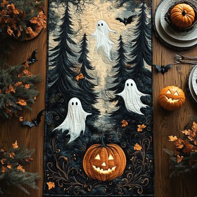Midnight Haunt Quilted Table Runner