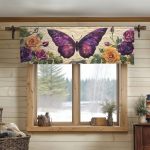 Midnight Monarch Quilted Valance
