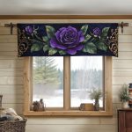 Midnight Rose Quilted Valance
