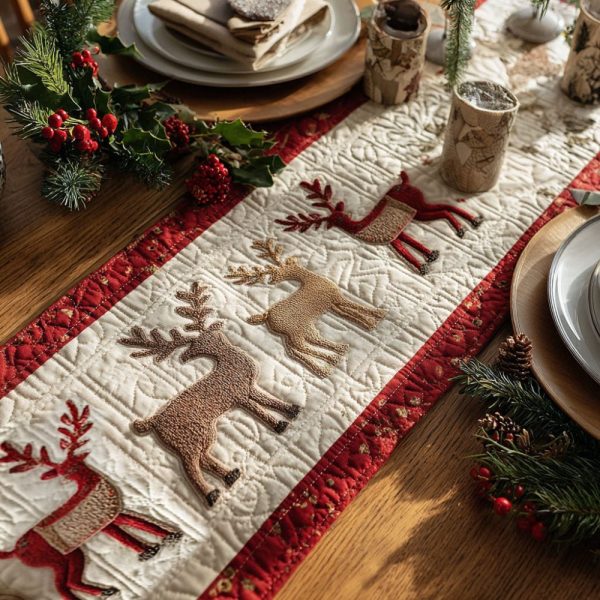 Midnight Sleigh Quilted Table Runner