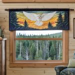 Midnight Wings Quilted Valance