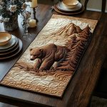 Bear Quilted Table Runner