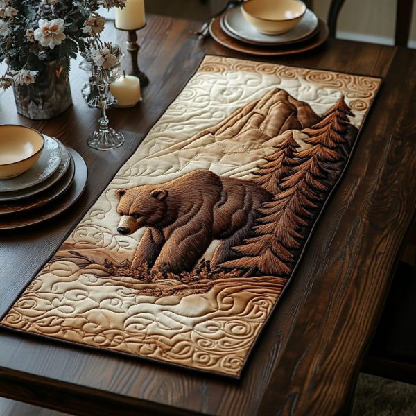 Bear Quilted Table Runner