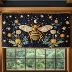 Moonlit Hive Quilted Valance