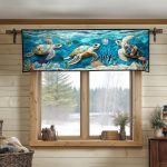 Moonlit Ocean Dance Quilted Valance