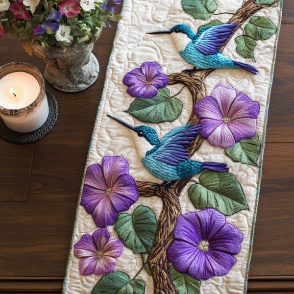 Morning Glory Quilted Table Runner