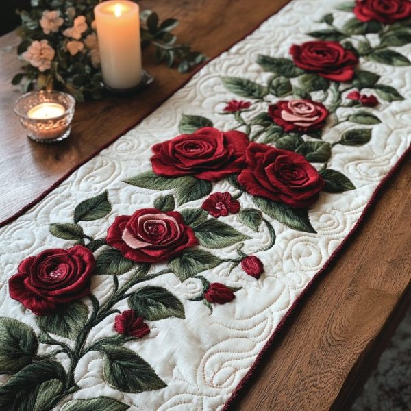 Morning Petal Quilted Table Runner