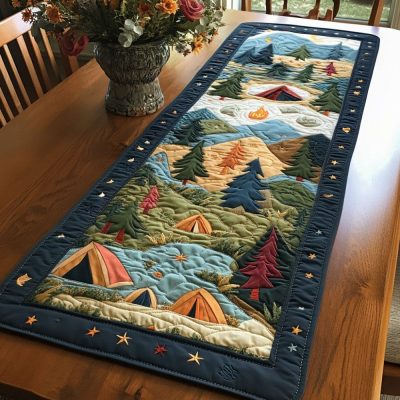 Mountain Retreat Quilted Table Runner