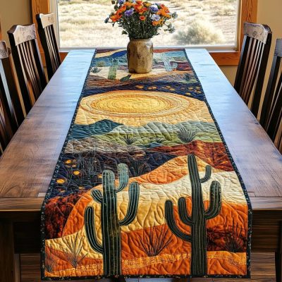 Mountain Sunrise Quilted Table Runner