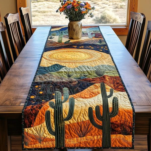 Mountain Sunrise Quilted Table Runner
