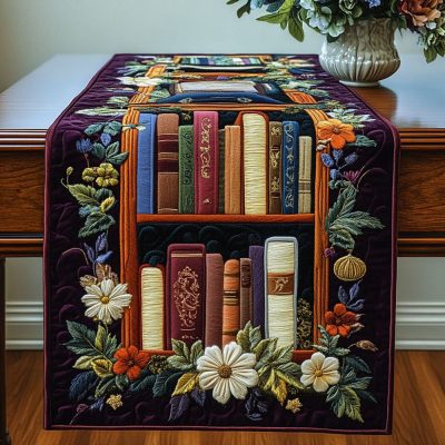 Mystic Bookshelf Quilted Table Runner