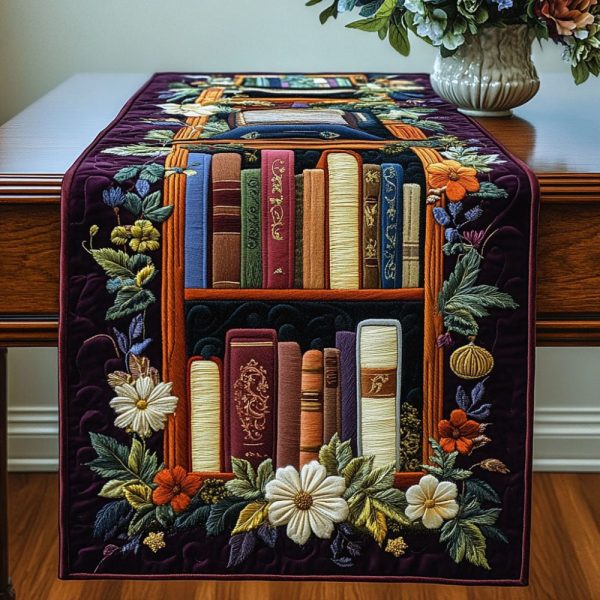 Mystic Bookshelf Quilted Table Runner