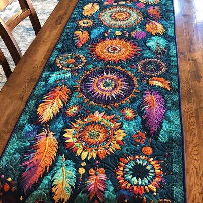Mystic Dreamcatcher Quilted Table Runner
