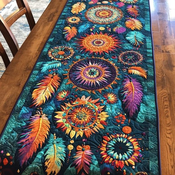 Mystic Dreamcatcher Quilted Table Runner