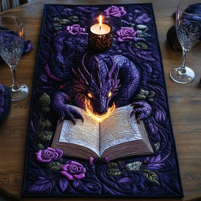 Mystic Flame Quilted Table Runner