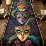 Mystic Mardi Quilted Table Runner