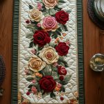 Mystic Rose Quilted Table Runner