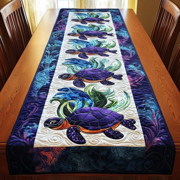 Mystic Shells Quilted Table Runner