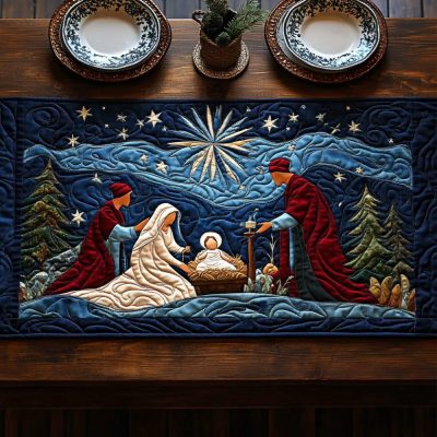 Nativity Quilted Table Runner