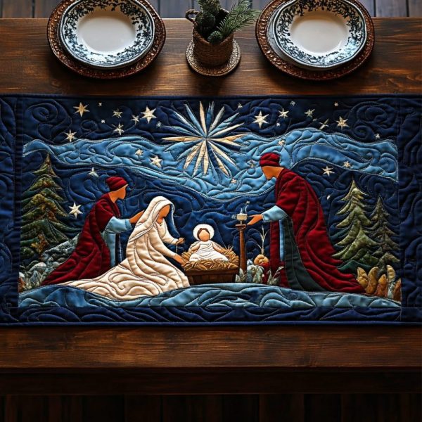 Nativity Quilted Table Runner
