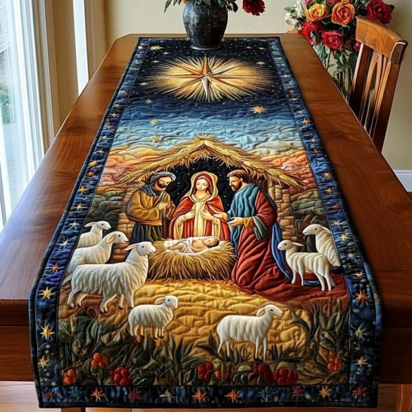 Nativity Quilted Table Runner