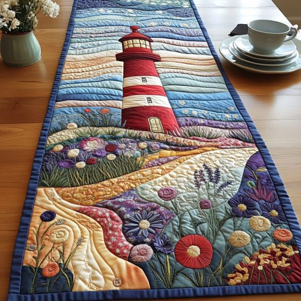 Nautical Beacon Quilted Table Runner