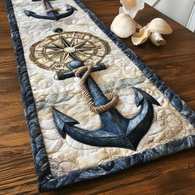 Nautical Twilight Quilted Table Runner