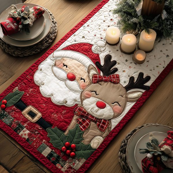 Noel Heartlight Quilted Table Runner