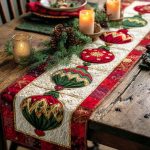 Noel Light Quilted Table Runner