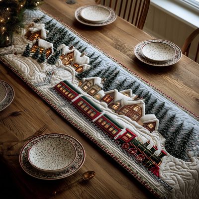 North Pole Express Quilted Table Runner
