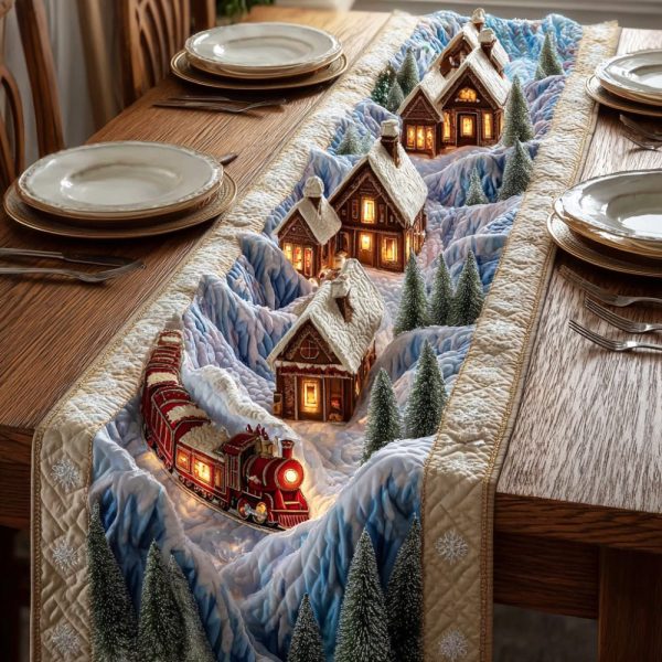 Northern Light Path Quilted Table Runner