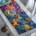 Ocean Journey Turtle Quilted Table Runner