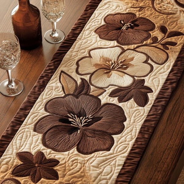 Ocean Blossom Quilted Table Runner