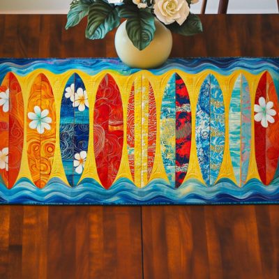 Ocean Glide Quilted Table Runner