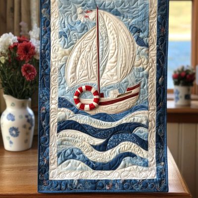 Ocean Navigator Quilted Table Runner