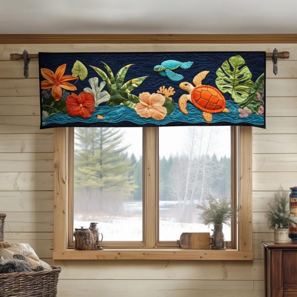 Ocean Serenity Quilted Valance