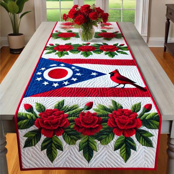 Ohio Bloom Quilted Table Runner