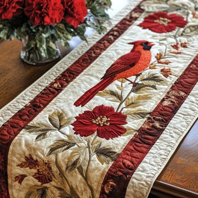 Ohio Red Legacy Quilted Table Runner