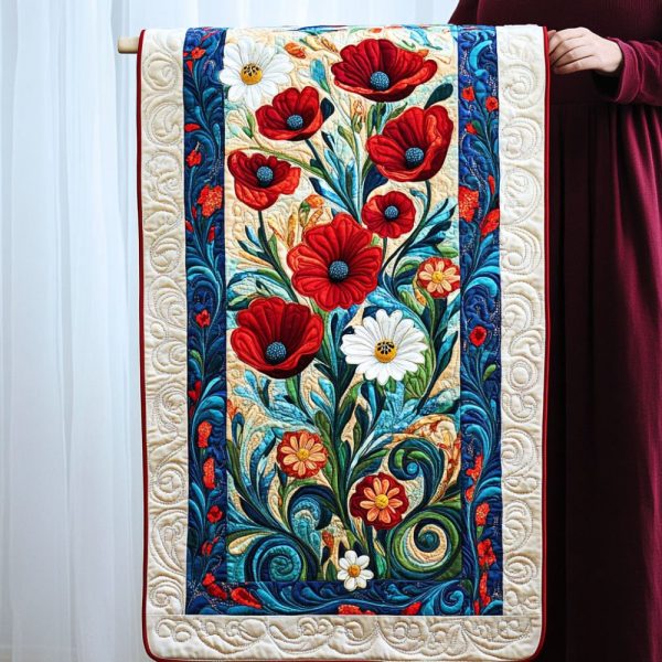 Old Glory Tribute Quilted Table Runner