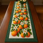 Orange Grove Elegance Quilted Table Runner