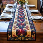 Ornate Lily Quilted Table Runner