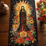 Our Lady Blessing Quilted Table Runner