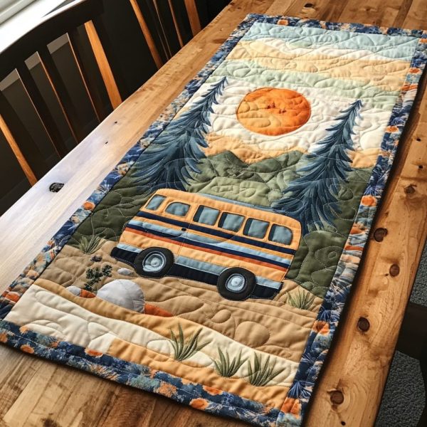 Outdoor Retreat Quilted Table Runner