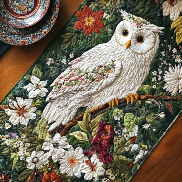 Owl Serenade Quilted Table Runner