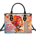 God Is So Much Bigger Than - Personalized Leather Handbag