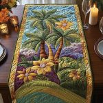 Palm Horizon Quilted Table Runner