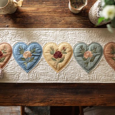 Pastel Affection Quilted Table Runner