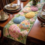 Pastel Eggs Quilted Table Runner
