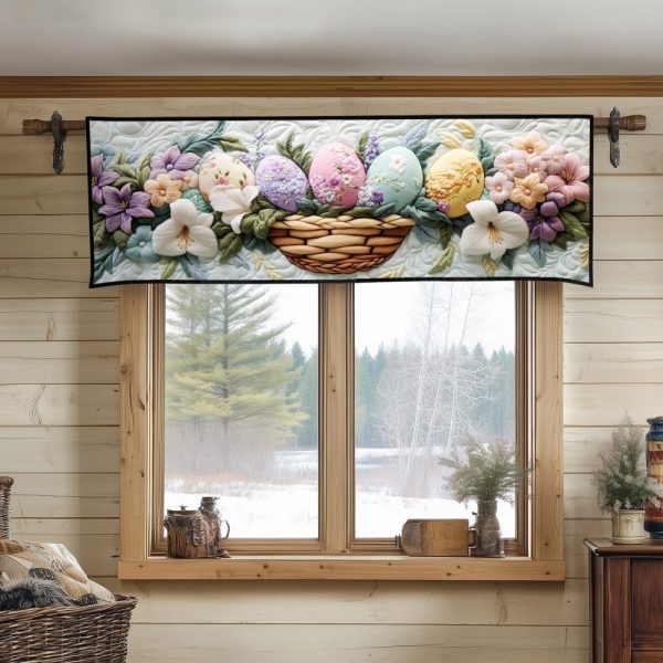 Pastel Meadow Quilted Valance